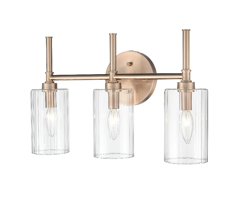 Industrial Wall - Mounted Lighting for Workshop Walls3 Lamps Chastine Vanity Light - Modern Gold - Clear Beveled Glass - 19in. Wide Industrial Wall - Mounted Lighting for Workshop Walls3 Lamps Chastine Vanity Light - Modern Gold - Clear Beveled Glass - 19in. Wide