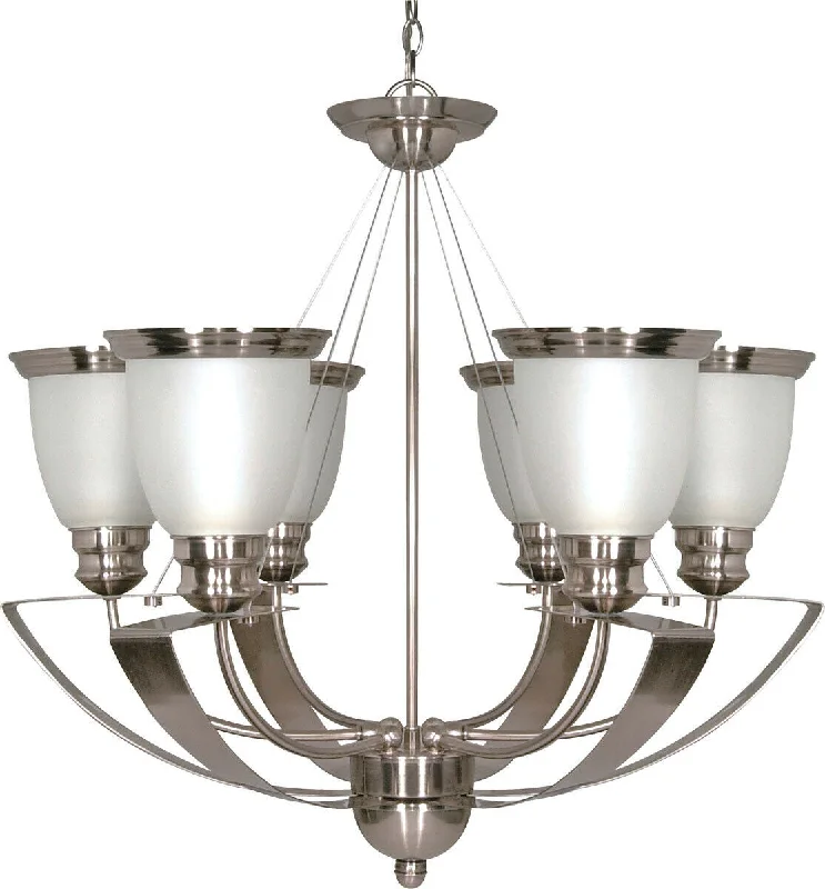 Nuvo Lighting 60-616 Palladium Collection Six Light Chandelier in Smoked Nickel Finish Nuvo Lighting 60-616 Palladium Collection Six Light Chandelier in Smoked Nickel Finish