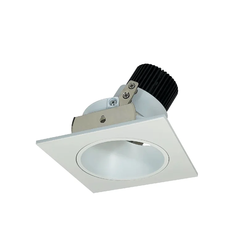 String Lights for Nursery Room DecorNora Lighting NIO-4SD27XMPW/10 4" Iolite LED Square Adjustable Reflector With Round Aperture, 1000lm / 14W, 2700K - Matte Powder White Reflector / Matte Powder White Flange