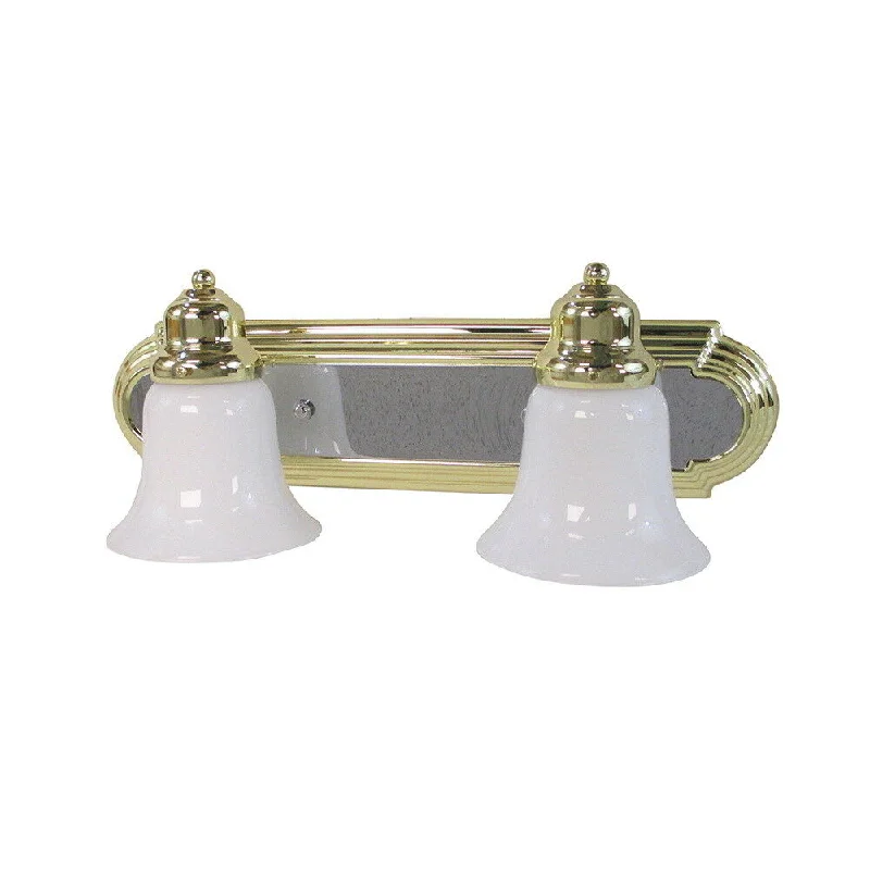 Craftmade Lighting 11718PB-CH-105250 Two Light Bath Vanity Wall Mount in Polished Chrome and Brass Finish Craftmade Lighting 11718PB-CH-105250 Two Light Bath Vanity Wall Mount in Polished Chrome and Brass Finish