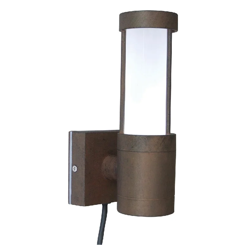 Beta 4-ring/Plain Outdoor Wall Lantern - Brown Integrated LED IP54