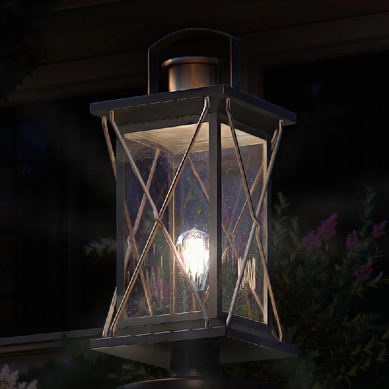 Industrial Pendant Lighting for Machine ShopsUHP1230 Colonial Outdoor Post/Pier Light, 20"H x 9"W, Olde Bronze Finish, Longmont Collection