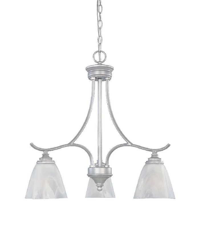 Designers Fountain Lighting 81983 MTP Bella Vista Collection Three Light Hanging Chandelier in Matte Pewter Finish Designers Fountain Lighting 81983 MTP Bella Vista Collection Three Light Hanging Chandelier in Matte Pewter Finish