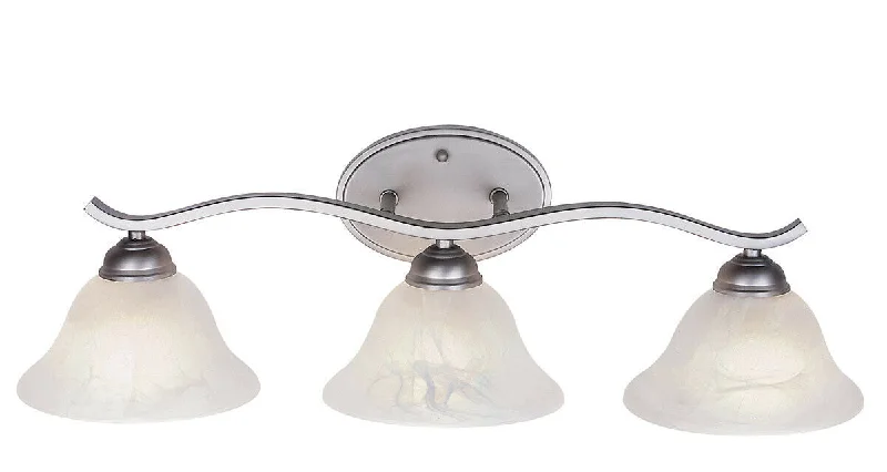 Trans Globe Lighting PL42827 BN-LED Three Light Bath Wall in Brushed Nickel Finish