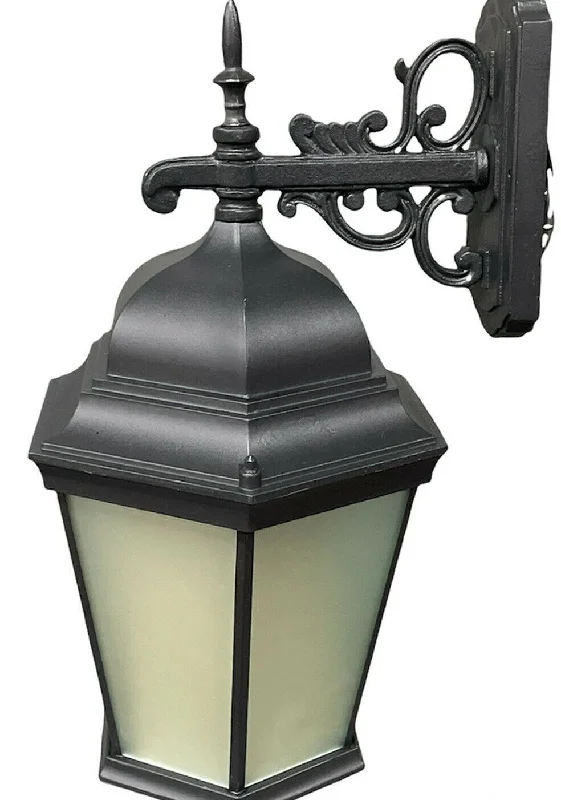 Trans Globe Lighting PL-451002-BK-LED Classical Collection One Light Exterior Outdoor Wall Lantern in Black Finish Trans Globe Lighting PL-451002-BK-LED Classical Collection One Light Exterior Outdoor Wall Lantern in Black Finish