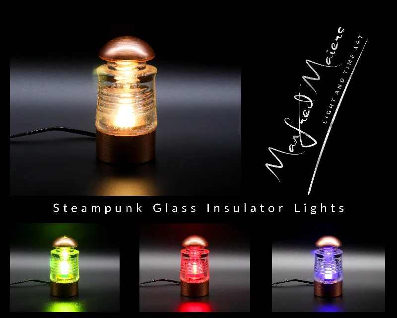 Industrial Lighting with High CRI (Color Rendering Index) for True Color PerceptionCorning-PYREX C17 Insulator Lamp, Industrial Lighting, Man Cave Deco, Neo Victorian Lamp design, Cyberpunk Lamp