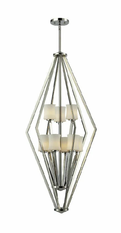 Z-Lite Lighting 608-9-CH Elite Collection Nine Light Hanging Pendant Chandelier in Polished Chrome Finish Z-Lite Lighting 608-9-CH Elite Collection Nine Light Hanging Pendant Chandelier in Polished Chrome Finish