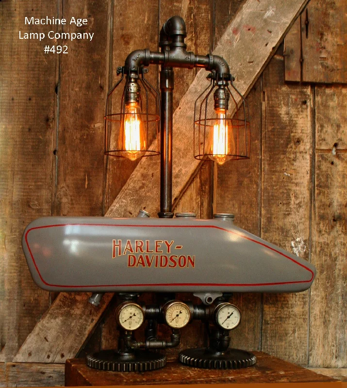 Color - Tunable Industrial Lighting for Special ApplicationsSteampunk Industrial Lamp, 1916 Antique Harley Davidson Motorcycle Gas Tank Light - Lamp #492 - SOLD Color - Tunable Industrial Lighting for Special ApplicationsSteampunk Industrial Lamp, 1916 Antique Harley Davidson Motorcycle Gas Tank Light - Lamp #492 - SOLD