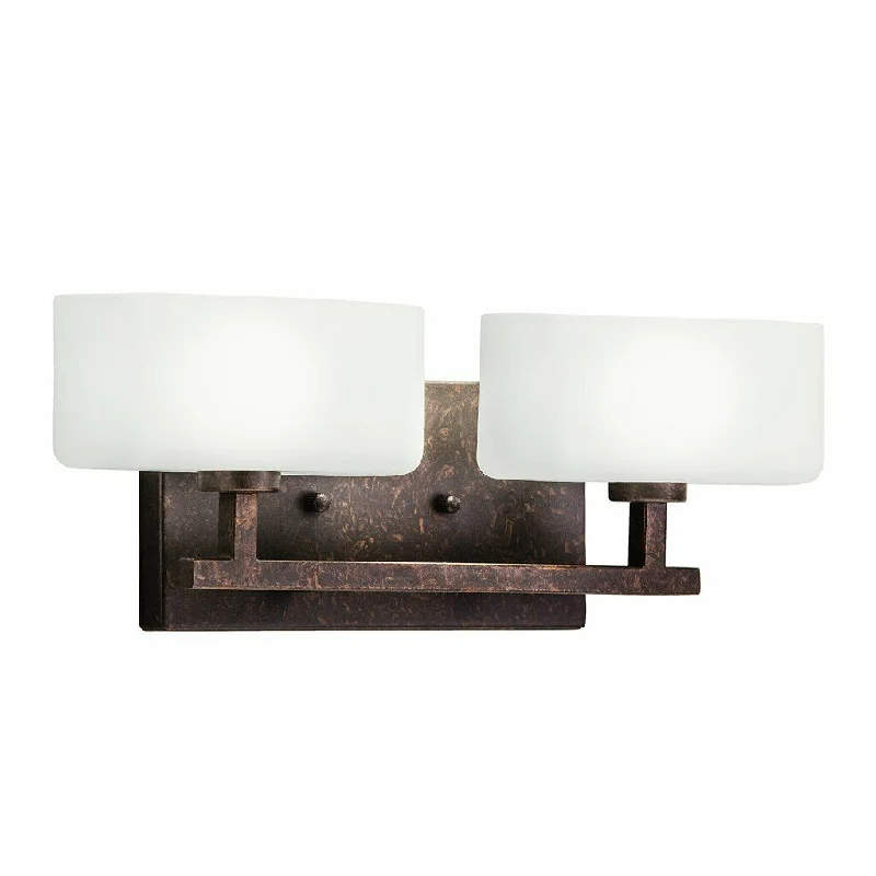 Aztec 37354 by Kichler Lighting Two Light Bath Vanity Wall Mount in Bronze Finish