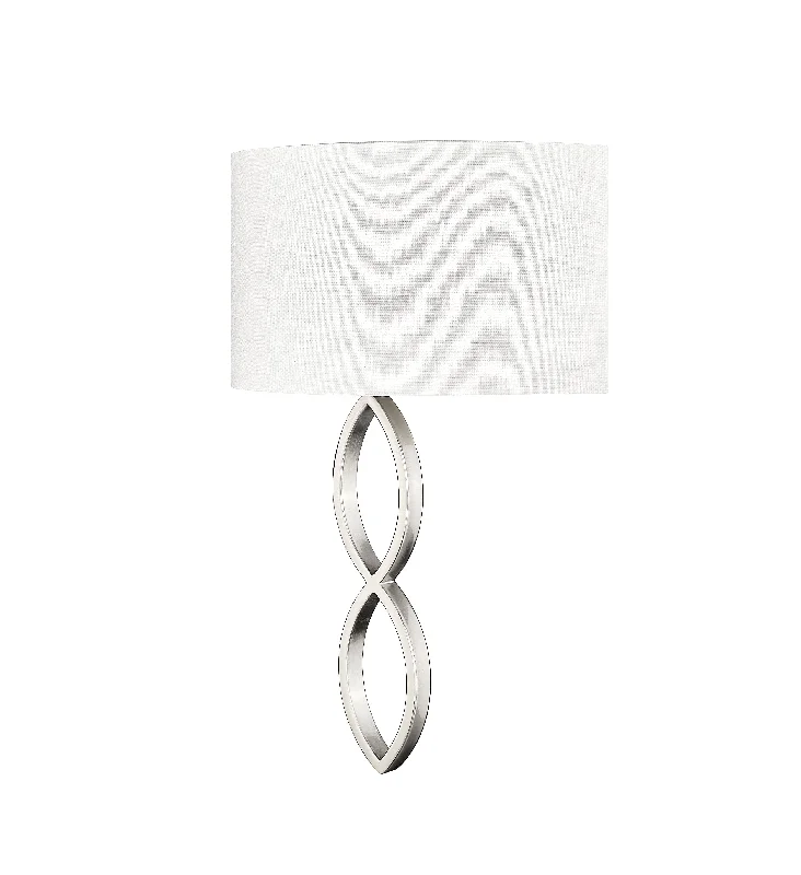 Industrial Lighting for Pharmaceutical ManufacturingRylee Wall Sconce - Brushed Nickel - White Linen Shade - 6.37in. Extension - E26 Medium Base