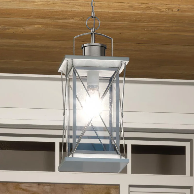 Industrial Lighting for Chemical PlantsUHP1221 Colonial Outdoor Pendant Light, 21"H x 9"W, Stainless Steel Finish, Longmont Collection