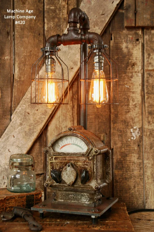 Industrial Lighting for Printing Press FacilitiesSteampunk Lamp, Antique Steam, Ship, Nautical, Light #420 - SOLD Industrial Lighting for Printing Press FacilitiesSteampunk Lamp, Antique Steam, Ship, Nautical, Light #420 - SOLD