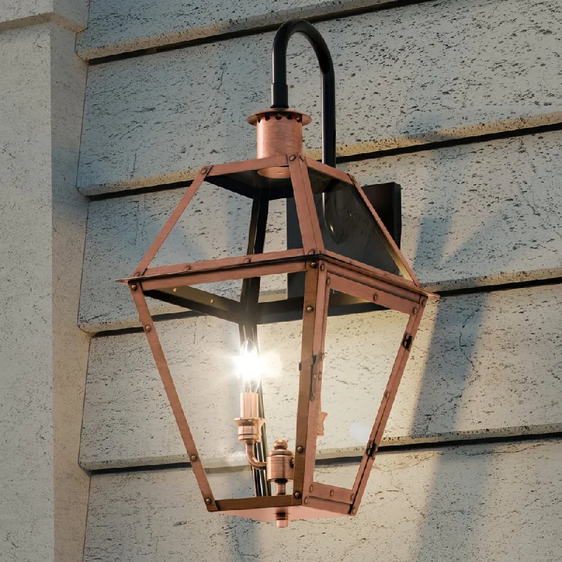 Dust - Resistant Industrial Lighting for Dirty WorkspacesUQL1382 Historic Outdoor Wall Light, 22.5"H x 10.5"W, Rustic Copper Finish, Paris Collection