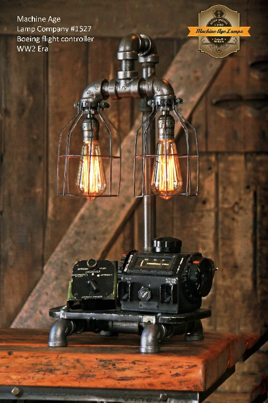 Shock - Resistant Industrial Lighting for Vibrating Machinery AreasSteampunk Industrial / Antique cockpit flight controller / Boeing Sperry / Aviation / Airplane Instrument Panel / Lamp #1524 sold