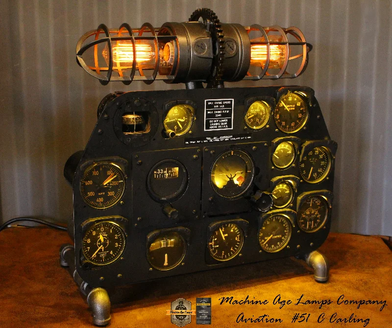 Energy - Efficient Industrial Lighting for Cost - SavingsSteampunk / Vintage p-51 Instrument Panel Lamp / Aviation / Airplane / WW2 / #CC51