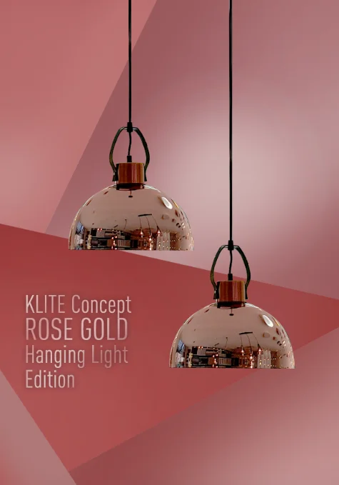 Semi Rosegold Hanging Light