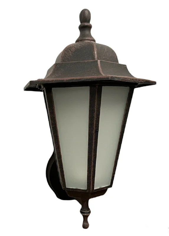 Trans Globe Lighting PL-4055RT-LED One Light Cast Aluminum Outdoor Exterior Wall Lantern in Rust Finish Trans Globe Lighting PL-4055RT-LED One Light Cast Aluminum Outdoor Exterior Wall Lantern in Rust Finish