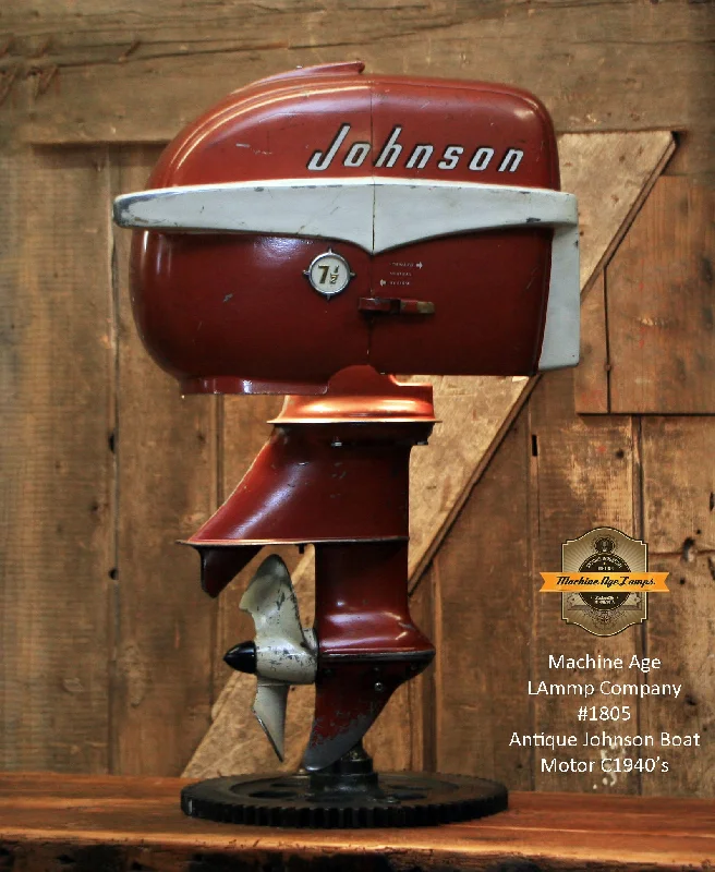 Industrial Lighting for Metal Fabrication ShopsSteampunk Industrial / Antique Johnson Boat Motor / Nautical / Marine / Cabin / Lamp #1805 sold Industrial Lighting for Metal Fabrication ShopsSteampunk Industrial / Antique Johnson Boat Motor / Nautical / Marine / Cabin / Lamp #1805 sold
