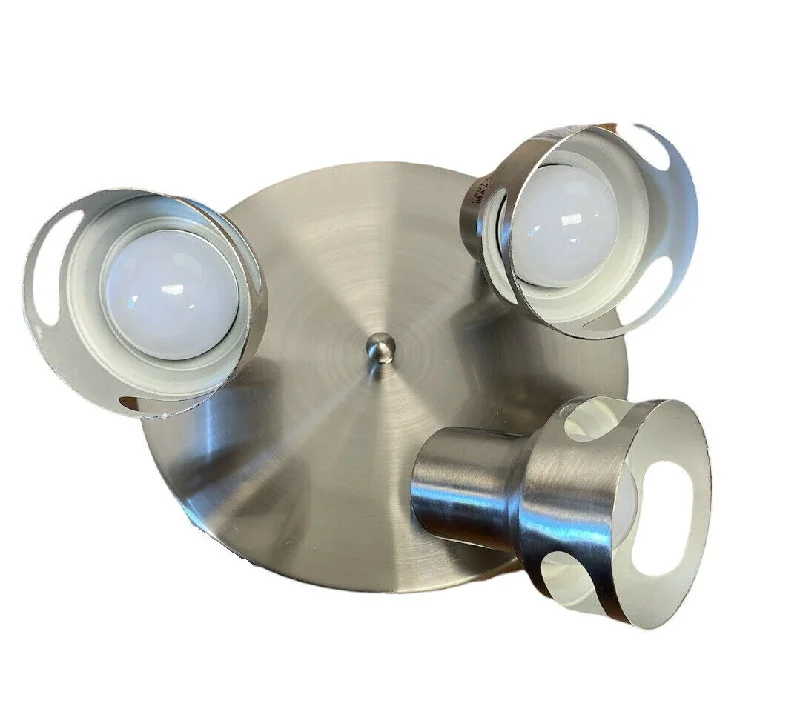 Trans Globe Lighting CB-W-490-BN Three Light LED Flush Mount in Brushed Nickel Finish Trans Globe Lighting CB-W-490-BN Three Light LED Flush Mount in Brushed Nickel Finish