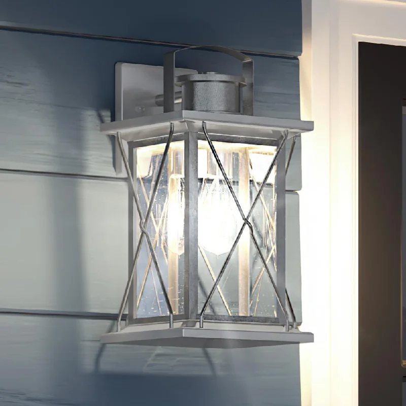 Industrial Lighting for Printing Press FacilitiesUHP1224 Colonial Outdoor Wall Light, 19"H x 9.125"W, Stainless Steel Finish, Longmont Collection