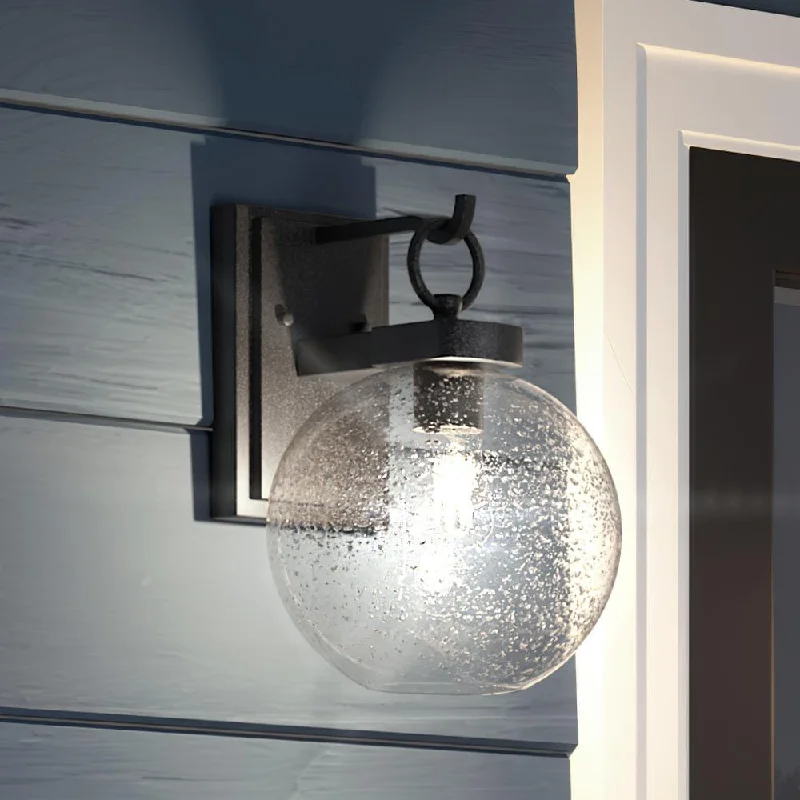 Color - Tunable Industrial Lighting for Special ApplicationsUQL1513 Contemporary Outdoor Wall Light, 14.5"H x 10.25"W, Ash Black Finish, Clifton Collection