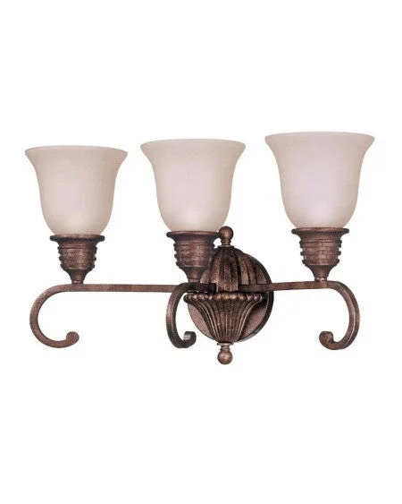 Nuvo Lighting 60-1612 Belvedere Collection 3 Light Bath Wall Fixture in Crackled Bullion Finish Nuvo Lighting 60-1612 Belvedere Collection 3 Light Bath Wall Fixture in Crackled Bullion Finish