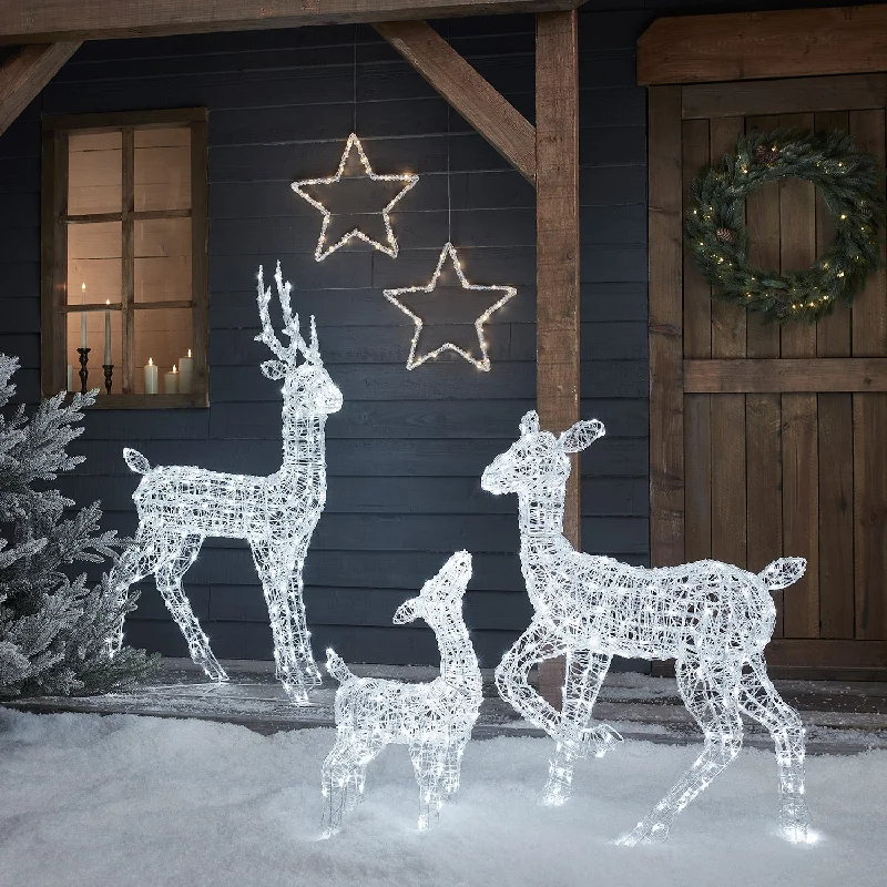 Battery - Operated String Lights for Indoor Use1.2m Swinsty Acrylic Light Up Reindeer Family Battery - Operated String Lights for Indoor Use1.2m Swinsty Acrylic Light Up Reindeer Family