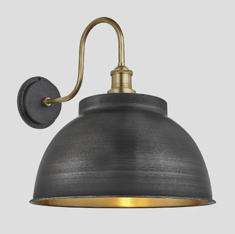 coastal style wall lamps with nautical elements for beachfront homesSwan Neck 17" Outdoor Dome Wall Light IP65 - Various Finishes coastal style wall lamps with nautical elements for beachfront homesSwan Neck 17" Outdoor Dome Wall Light IP65 - Various Finishes