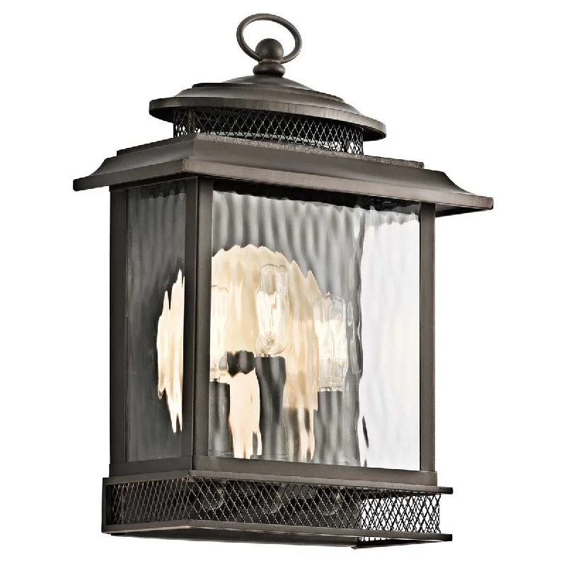 Pettiford 3Lt Light Wall Lantern - Olde Bronze E14 IP44