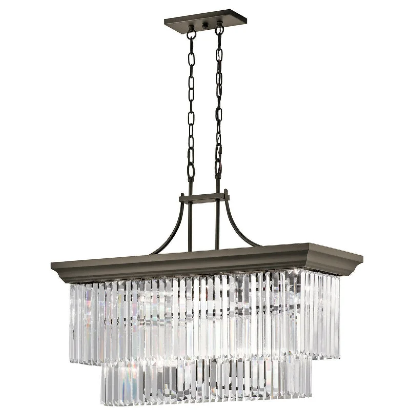 Kichler Lighting 43745 OZ Emile Collection Twelve Light Rectangular Chandelier in Old Bronze Finish Kichler Lighting 43745 OZ Emile Collection Twelve Light Rectangular Chandelier in Old Bronze Finish