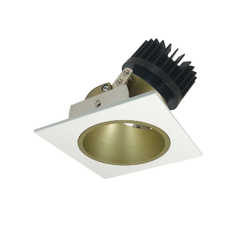String Lights for Outdoor Dining AreasNora Lighting NIO-4SD27XCHMPW/HL 4" Iolite LED Square Adjustable Reflector With Round Aperture, 1500lm/2000lm (varies by housing), 2700K - Champagne Haze Reflector / Matte Powder White Flange