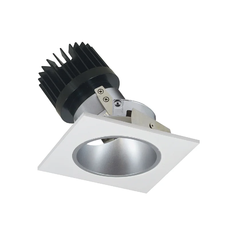 String Lights for Seasonal Decorations (Spring, Fall, etc.)Nora Lighting NIO-4SD27XHZMPW/HL 4" Iolite LED Square Adjustable Reflector With Round Aperture, 1500lm/2000lm (varies by housing), 2700K - Haze Reflector / Matte Powder White Flange