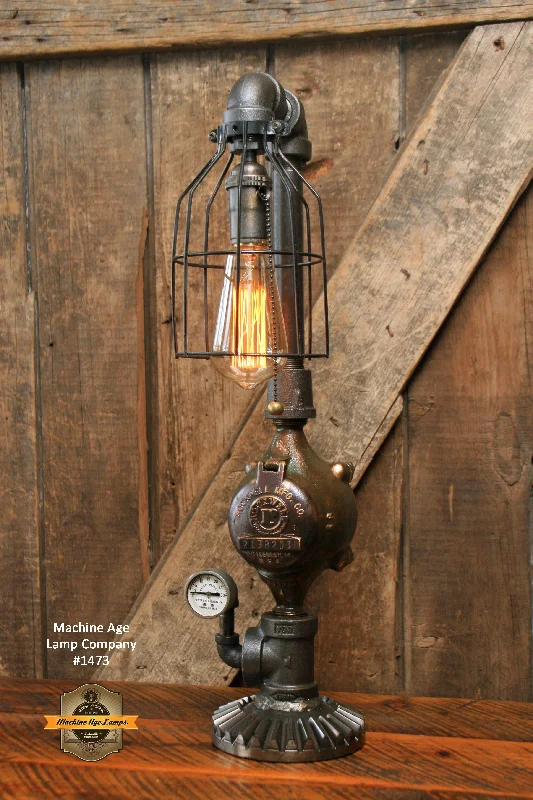 Industrial Lighting for Furniture FactoriesSteampunk Industrial / Steam Gauge / Pipe / Gear / Lamp #1473 - Sold