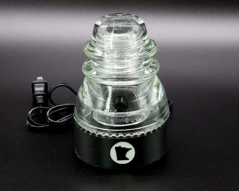 Industrial Lighting with High CRI (Color Rendering Index) for True Color PerceptionLamp Base with US state map for "Hemingray-40, -42, -45" Glass Insulators, Industrial Lighting, Man Cave Deco, Cyberpunk Lamp
