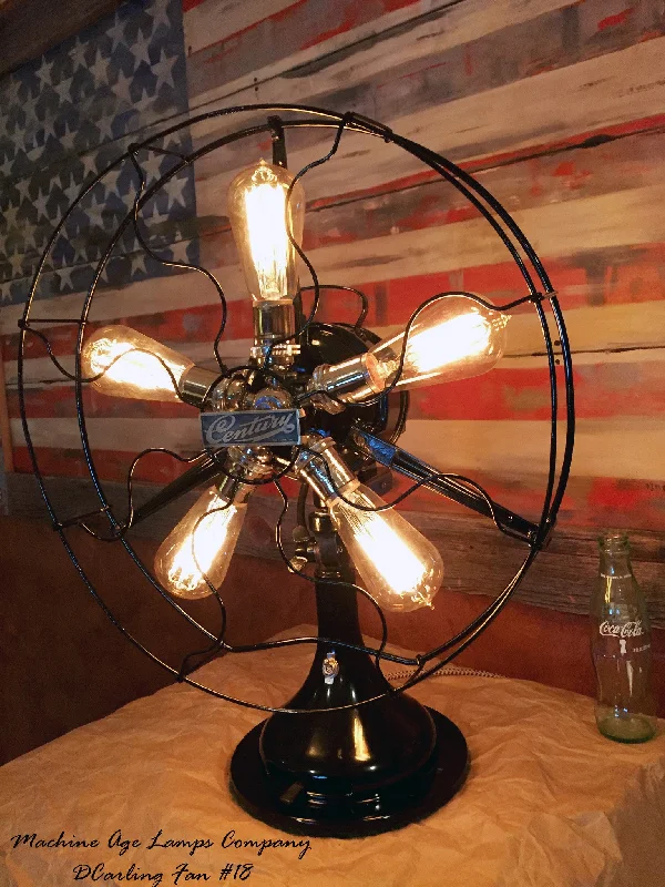 Industrial Exit Sign Lighting for Quick EvacuationSteampunk Vintage Century Fan Lamp Light , # DC18