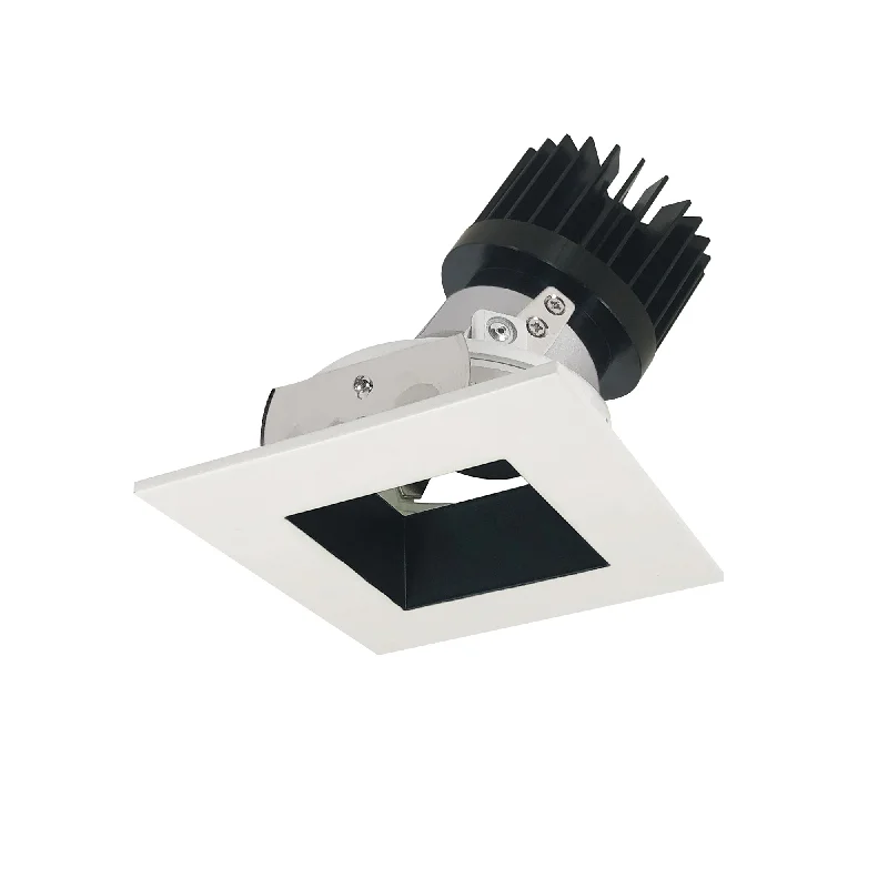 String Lights for Nursery Room DecorNora Lighting NIO-4SDSQ50XBW/HL 4" Iolite LED Square Adjustable Reflector With Square Aperture, 1500lm/2000lm (varies by housing), 5000K - Black Reflector / White Flange