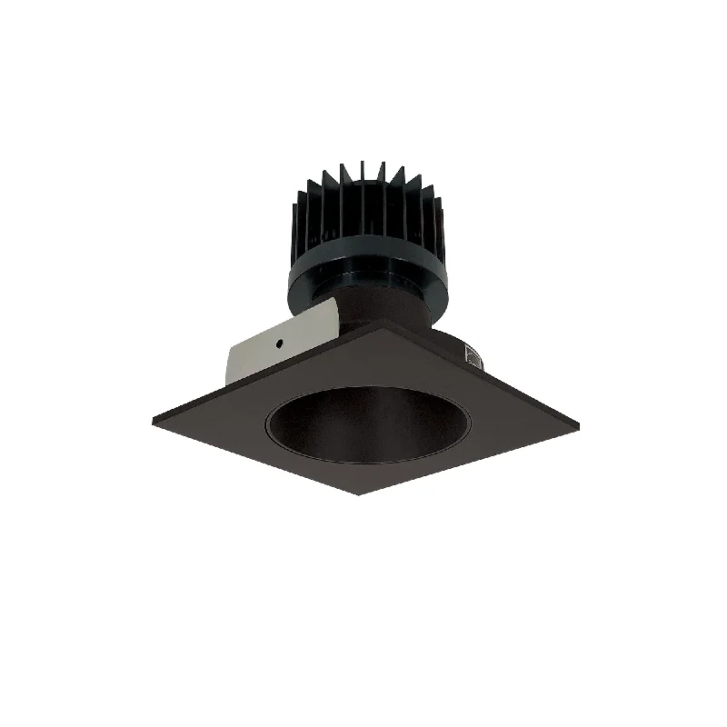 Waterproof String Lights for Patio DecorNora Lighting NIO-4SNDC27XBZ/HL 4" Iolite LED Square Reflector With Round Aperture, 1500lm/2000lm/2500lm (varies by housing), 2700K - Bronze Reflector / Bronze Flange