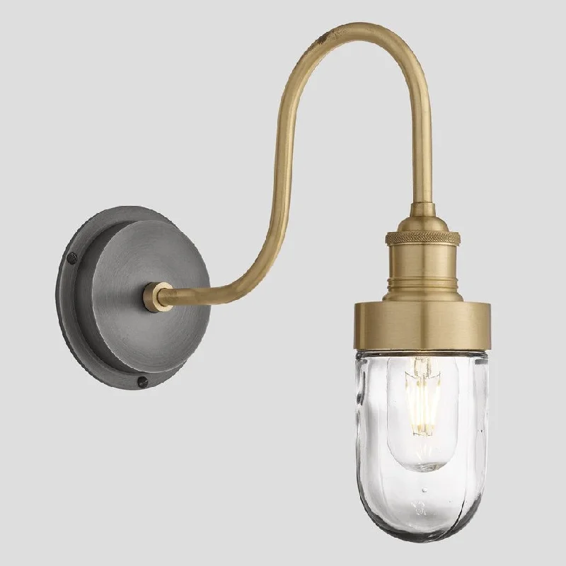 asian - inspired wall lamps with bamboo or paper shades for a zen - like Swan Neck Tube Glass Outdoor & Bathroom Wall Light - Various Finishes asian - inspired wall lamps with bamboo or paper shades for a zen - like Swan Neck Tube Glass Outdoor & Bathroom Wall Light - Various Finishes