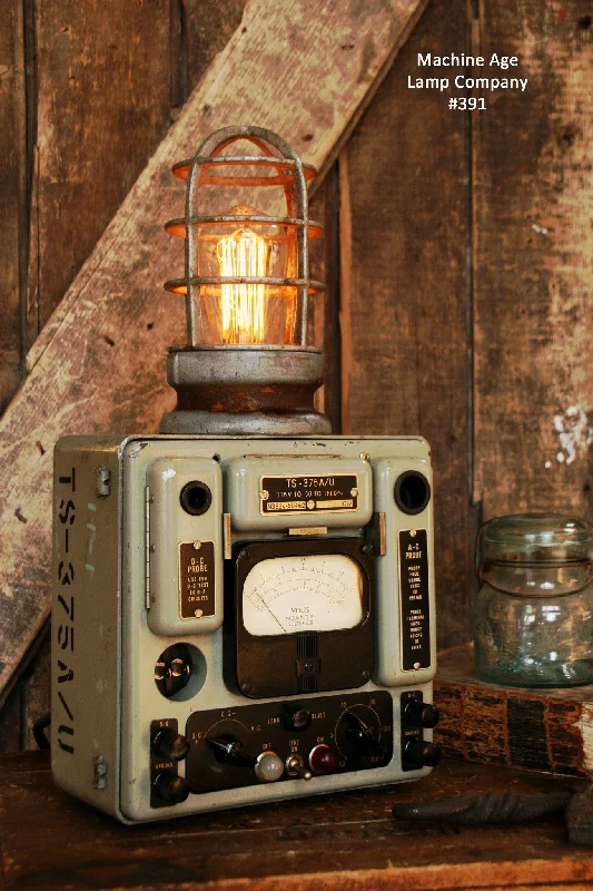 Adjustable Industrial Lighting for Flexible IlluminationSteampunk Industrial Lamp, Military Signal Corps Meter #391 - SOLD Adjustable Industrial Lighting for Flexible IlluminationSteampunk Industrial Lamp, Military Signal Corps Meter #391 - SOLD