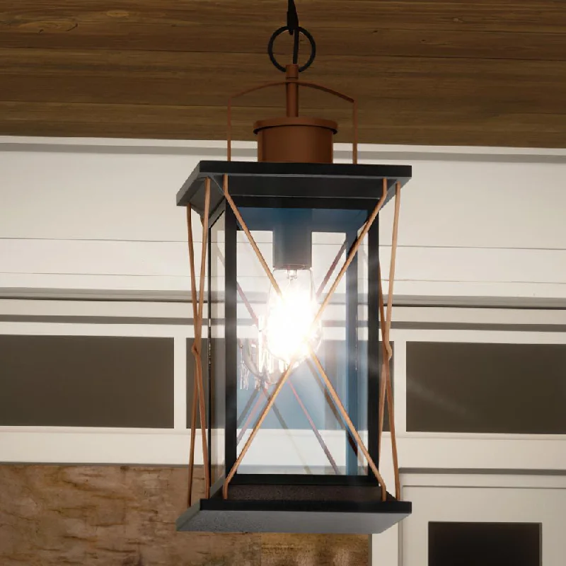 Dust - Resistant Industrial Lighting for Dirty WorkspacesUHP1231 Colonial Outdoor Pendant Light, 21"H x 9"W, Olde Bronze Finish, Longmont Collection Dust - Resistant Industrial Lighting for Dirty WorkspacesUHP1231 Colonial Outdoor Pendant Light, 21"H x 9"W, Olde Bronze Finish, Longmont Collection