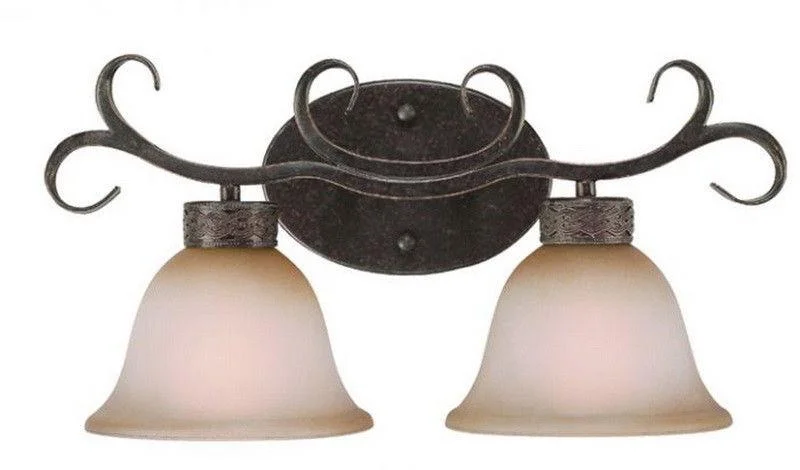 Craftmade Lighting 23602 BA Brookshire Collection Two Light Bath Vanity Wall Mount in Burnished Armor Finish Craftmade Lighting 23602 BA Brookshire Collection Two Light Bath Vanity Wall Mount in Burnished Armor Finish