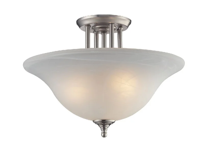 Z-Lite Lighting 2110-SF Athena Collection Three Light Semi Flush Ceiling Mount in Brushed Nickel Finish with Swirl Alabaster Glass Z-Lite Lighting 2110-SF Athena Collection Three Light Semi Flush Ceiling Mount in Brushed Nickel Finish with Swirl Alabaster Glass