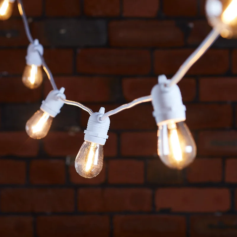 Fairy String Lights for Bedroom DecorUltimate Connect 5m 10 Warm White Festoon Lights White Cable