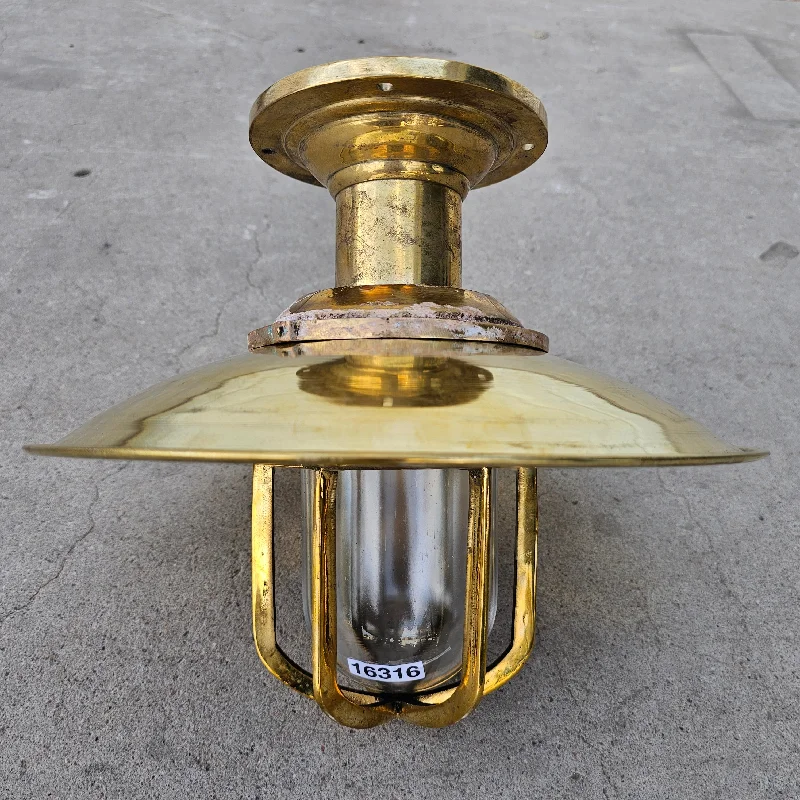 Industrial Exit Sign Lighting for Quick EvacuationLarge Brass Celling Mount Light