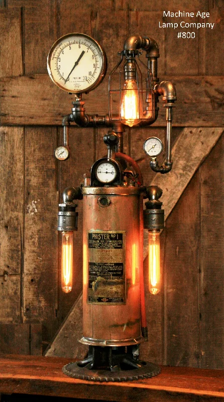 Low - Bay Industrial Lighting Fixtures for Small FactoriesSteampunk Industrial Antique Fire Extinguisher Lamp - #800
