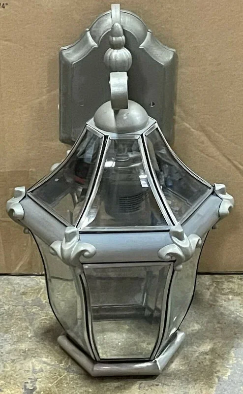 Trans Globe Lighting 230100 One Light Outdoor Wall Lantern in Brushed Nickel Finish