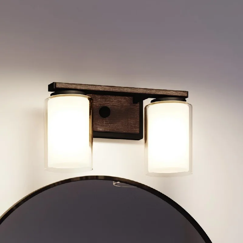 Dust - Resistant Industrial Lighting for Dirty WorkspacesUHP3171 Contemporary Bath Vanity Light, 7.625"H x 13.875"W, Olde Bronze Finish, Evanston Collection