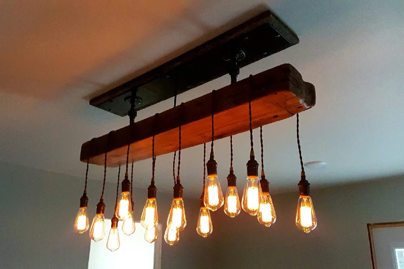 Industrial Area Lighting for Large Open SpacesSteampunk Industrial Antique Barnwood Beam Ceiling light