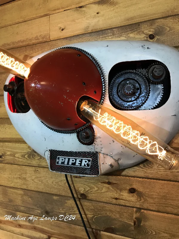 Industrial Pendant Lighting for Machine ShopsSteampunk / Vintage Piper Tri-Pacer wall lamp / Sconce / Aviation / Airplane / #dc24 sold Industrial Pendant Lighting for Machine ShopsSteampunk / Vintage Piper Tri-Pacer wall lamp / Sconce / Aviation / Airplane / #dc24 sold