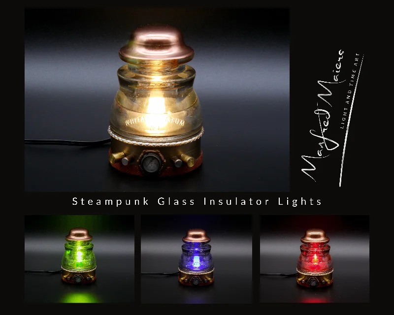 High - Bay LED Industrial Lighting for WarehousesSteampunk Glass Insulator Lamp, Aluminum Base, Tatum No1, Industrial Lighting, Man Cave Deco, Neo Victorian Lamp design, Cyberpunk Lamp High - Bay LED Industrial Lighting for WarehousesSteampunk Glass Insulator Lamp, Aluminum Base, Tatum No1, Industrial Lighting, Man Cave Deco, Neo Victorian Lamp design, Cyberpunk Lamp